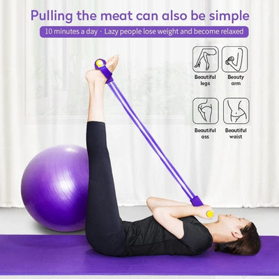 Elastic Pull Rope Tummy TrimmerAbdominal Exerciser Resistance Band